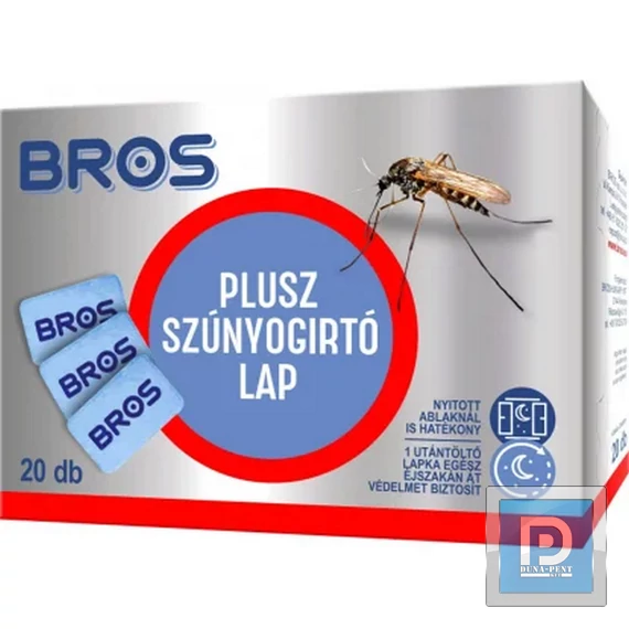 Bros szúnyogírtó lapka elektromos készülékhez 20 db