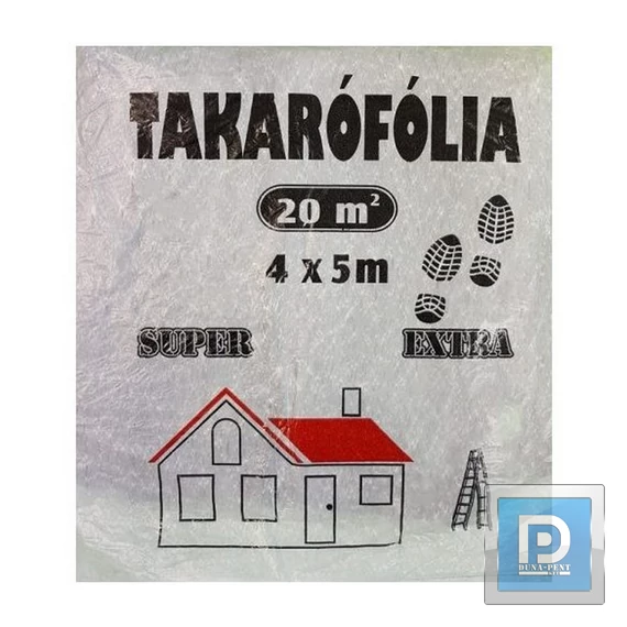 Takarófólia 4*5m  szuperextra létrázható  50MY