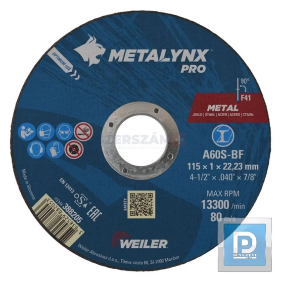 Vágókorong 230*2*22,2 METALYNX