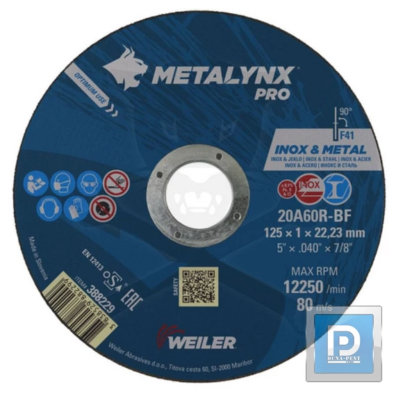 Vágókorong 125*2*22,2 metalynx pro (Metal) 388257