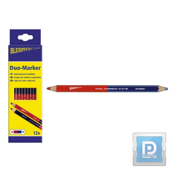 BLEISPITZ Duo-Marker ceruza 175mm piros-kék