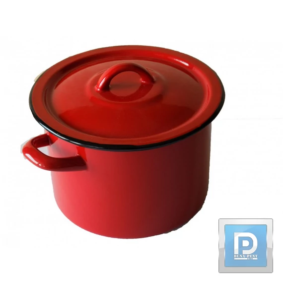 Fazák+fedő 18cm 3L piros