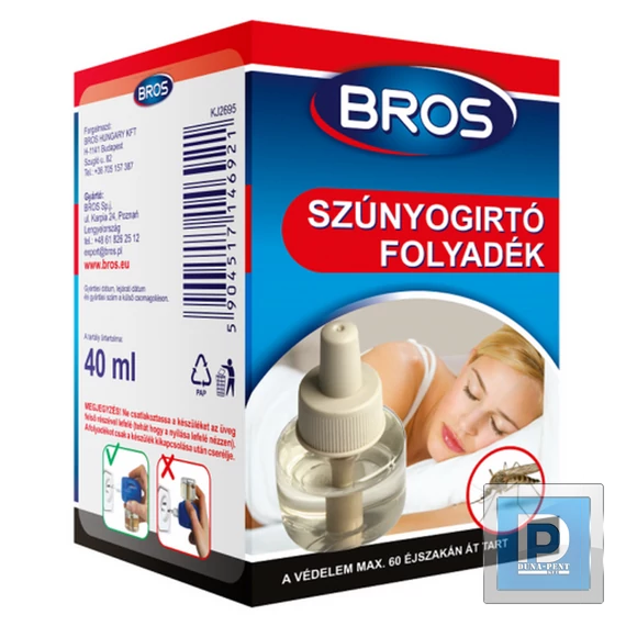 Bros szúnyogírtó elektromos készülék+ folyadék 40 ml