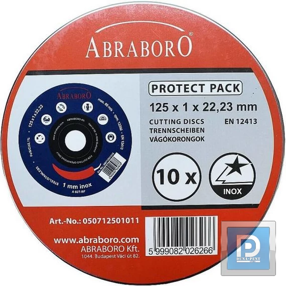 ABRABORO Chili 125x1 inox vágókorong