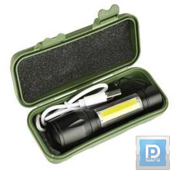 Zseblámpa akkus usb töltővel b