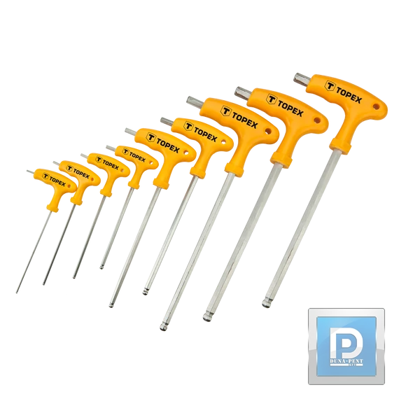 Imbuszkulcs készlet Torx 9R.T10-50-form Topex