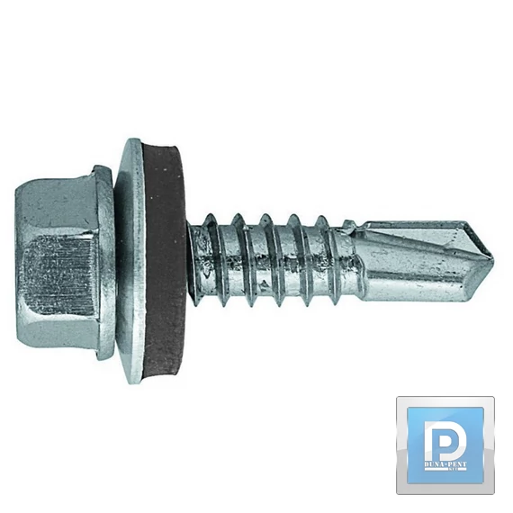Hatlapfejű önfúró lemez csavar  + fém-EPDM 4,2*25