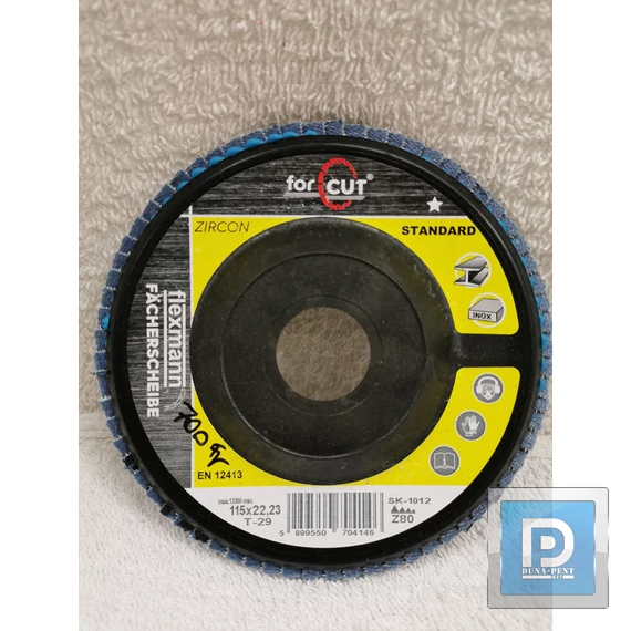 Lamellás csiszolókorong 115*22mm Z80