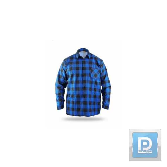 Flanel ing kék L