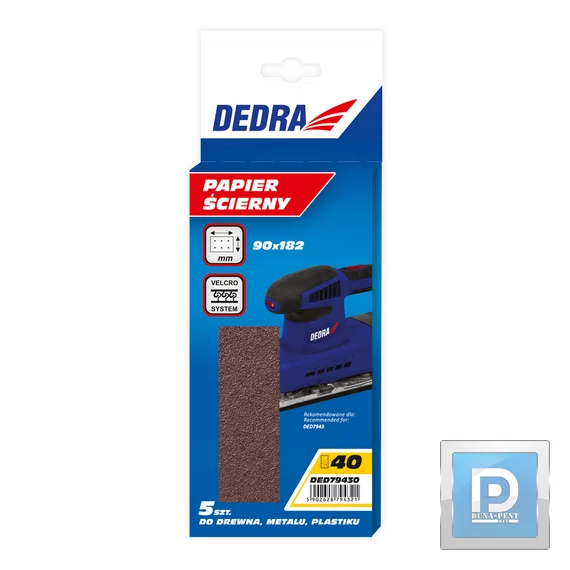 Csiszolópapír 90*182mm 5 db/cs P40