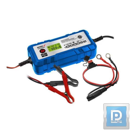 Akkumlátor töltő 2A/4A, 6V/12V, 4-120Ah,LCD