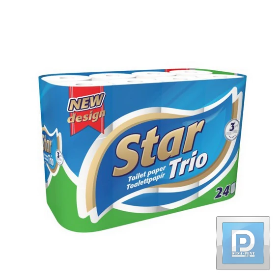 Eü. papír star Trio 3 réteg 24 tekercs fehér