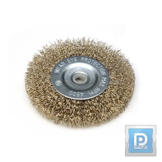 Réz korong drótkefe 150mm,furatátméro 16mm